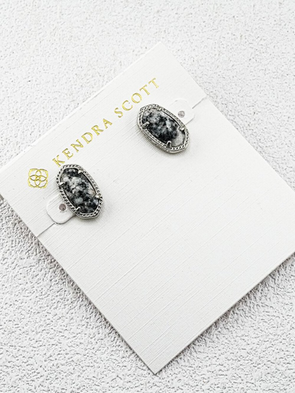 Kendra Scott Black & White Stone Stud Earrings